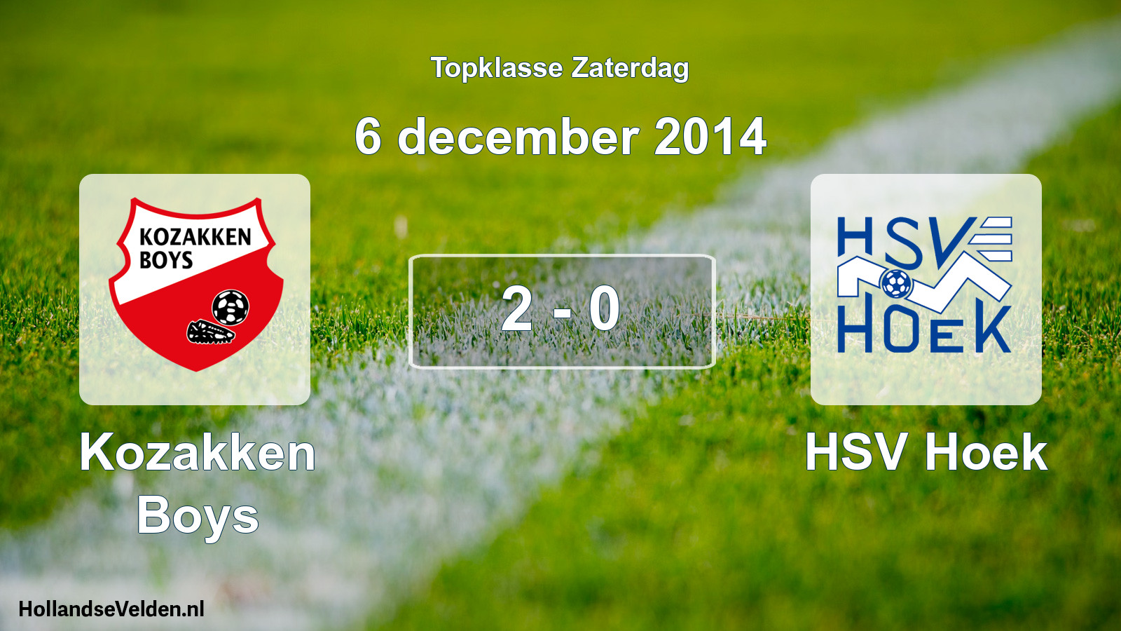 Total number of matches played: Kozakken Boys - HSV Hoek 2 - 0 (6 December 2014)