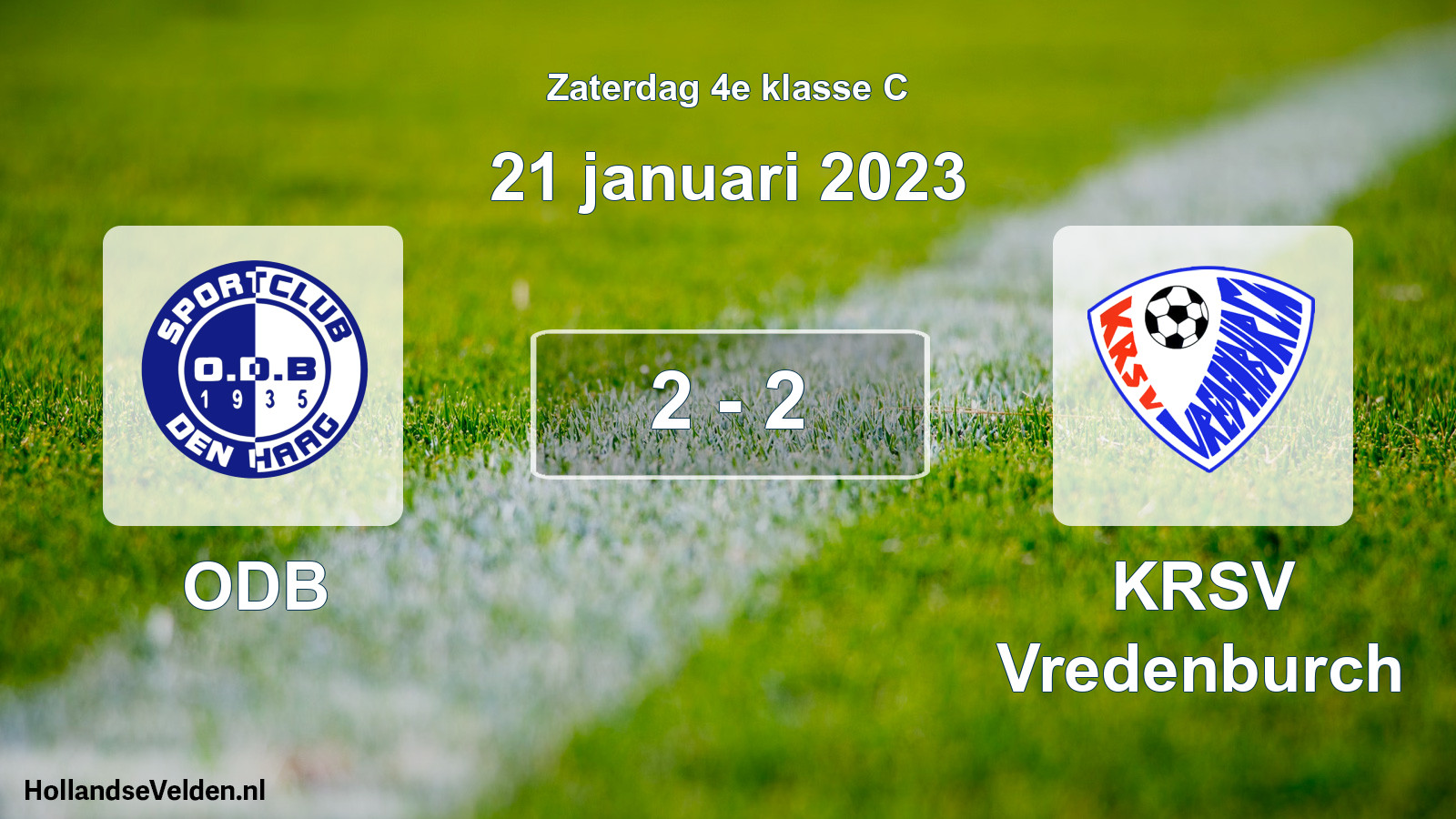 Total number of matches played: ODB - KRSV Vredenburch 2 - 2 (21 January 2023)