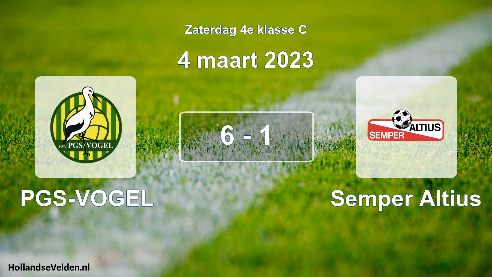 Total number of matches played: PGS-VOGEL - Semper Altius 6 - 1 (4 March 2023)