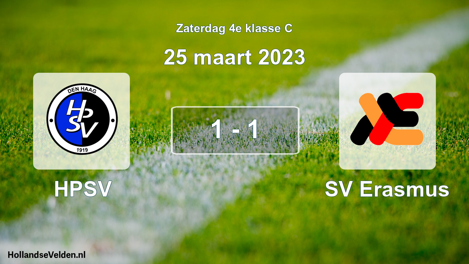 Total number of matches played: HPSV - SV Erasmus 1 - 1 (25 March 2023)