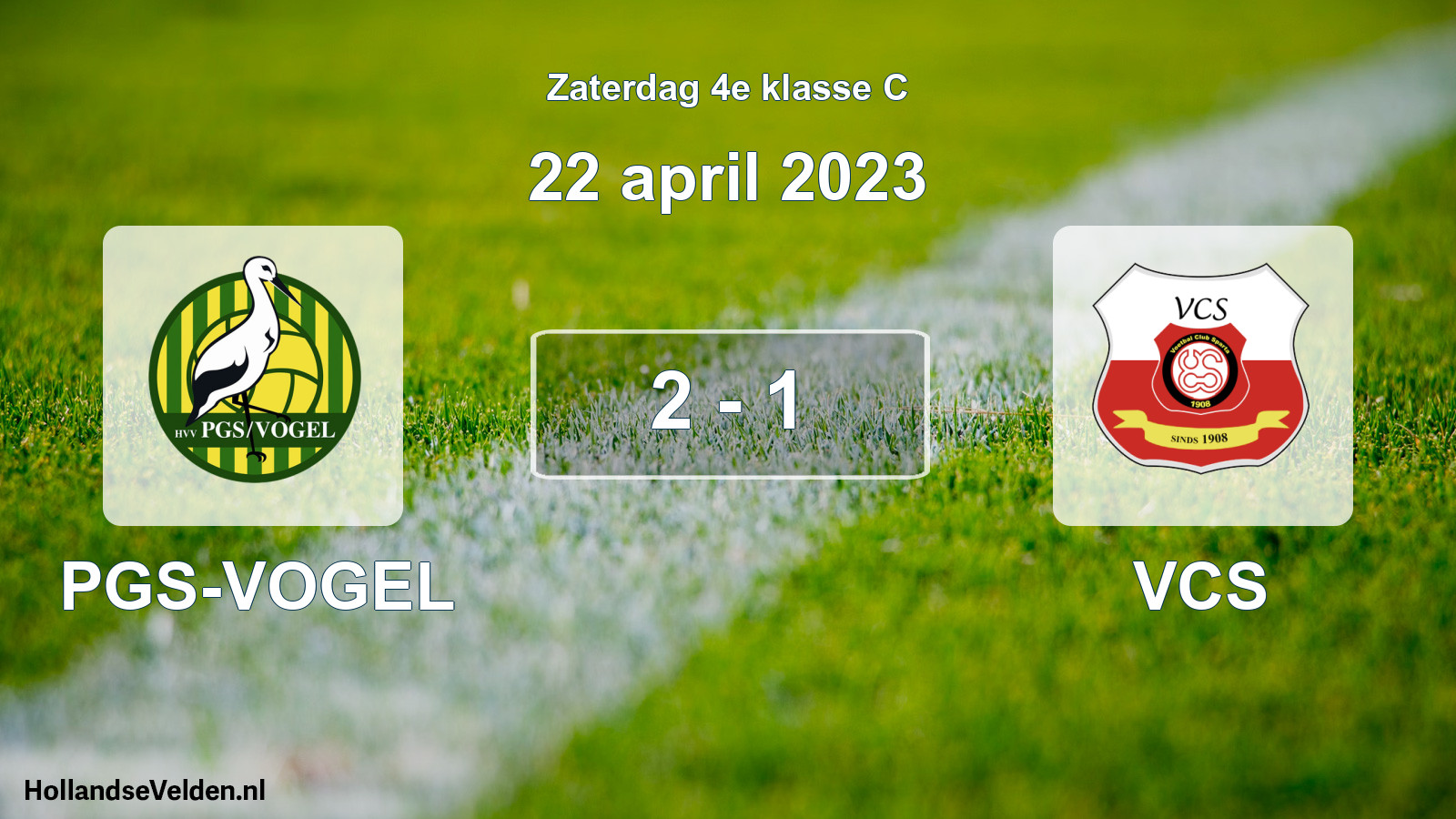 Total number of matches played: PGS-VOGEL - VCS 2 - 1 (22 April 2023)