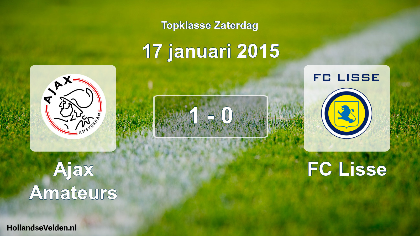 Total number of matches played: Ajax Amateurs - FC Lisse 1 - 0 (17 January 2015)