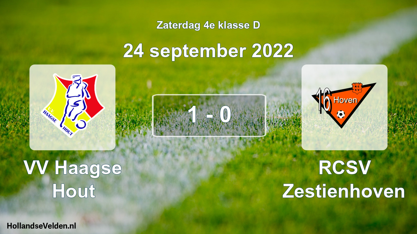 Total number of matches played: VV Haagse Hout - RCSV Zestienhoven 1 - 0 (24 September 2022)