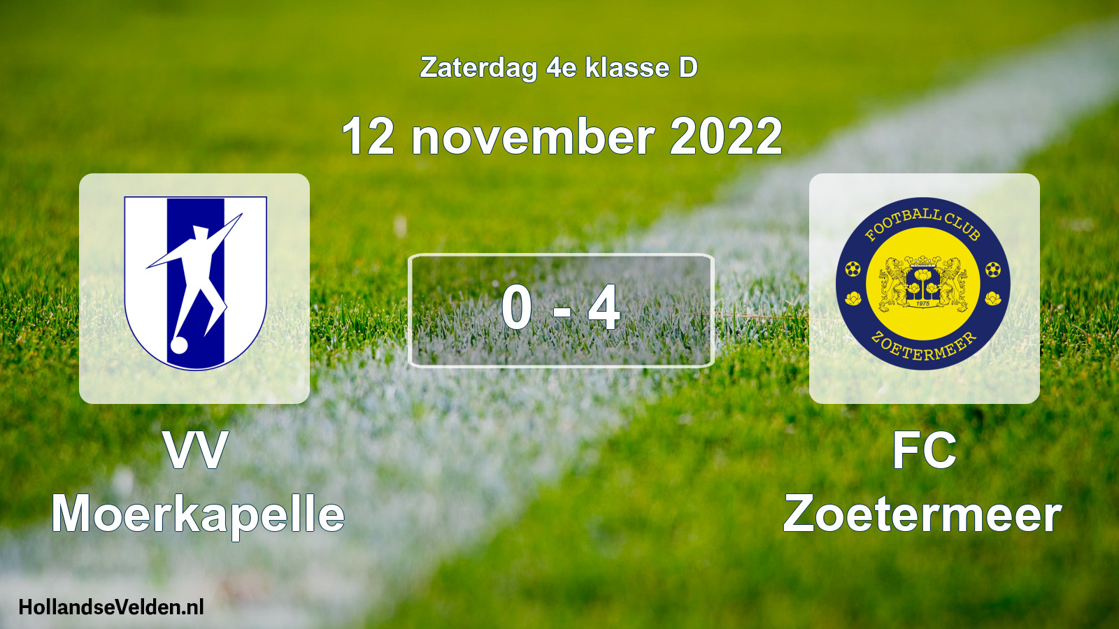 Total number of matches played: VV Moerkapelle - FC Zoetermeer 0 - 4 (12 November 2022)