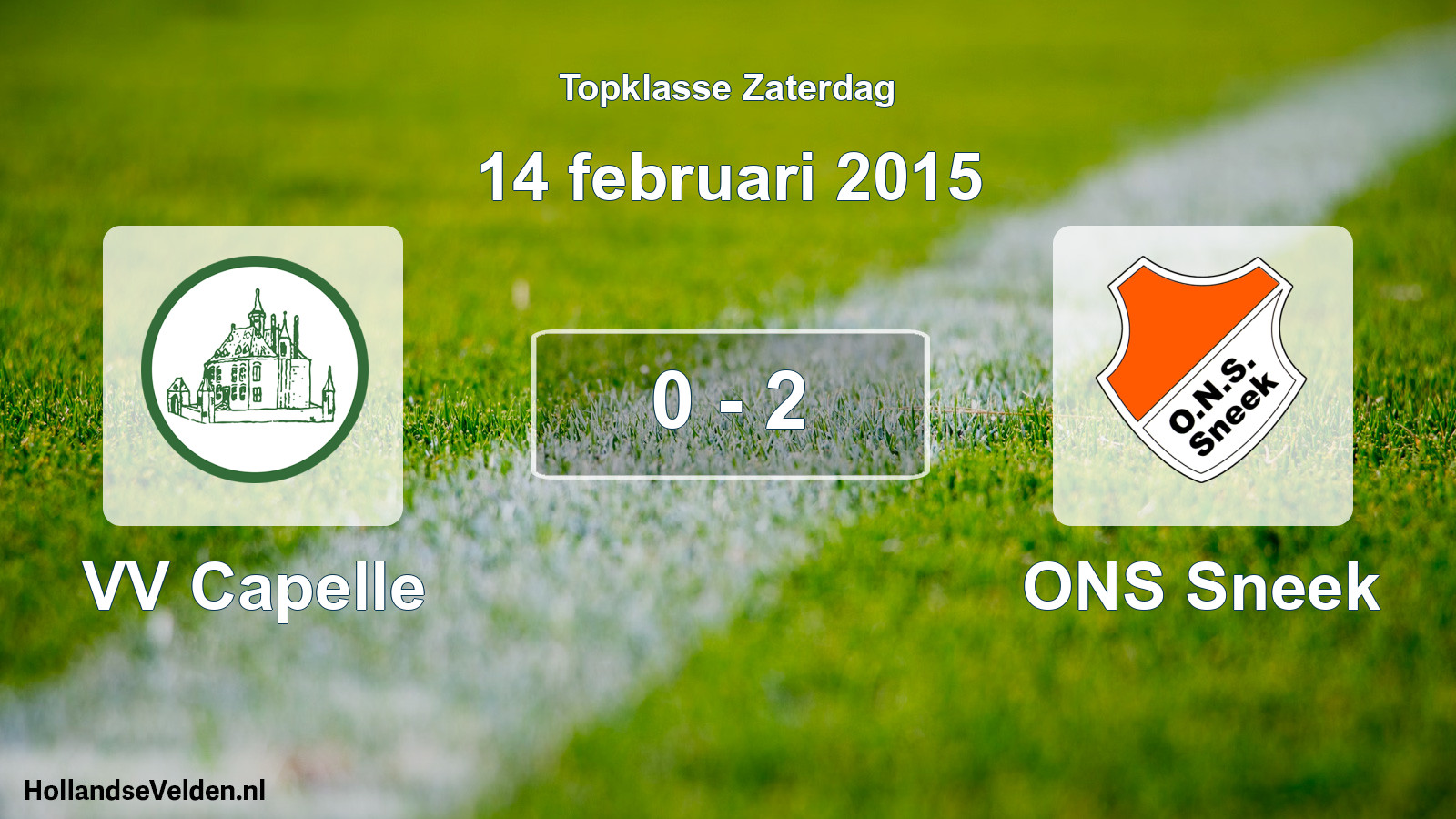 Gespeelde wedstrijd: VV Capelle - ONS Sneek 0 - 2 (14 februari 2015)