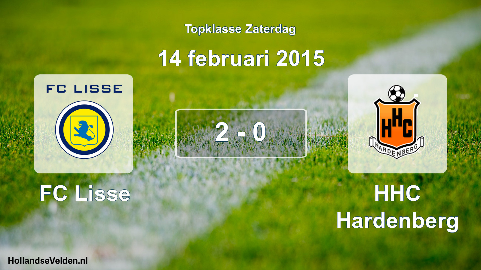 Gespeelde wedstrijd: FC Lisse - HHC Hardenberg 2 - 0 (14 februari 2015)