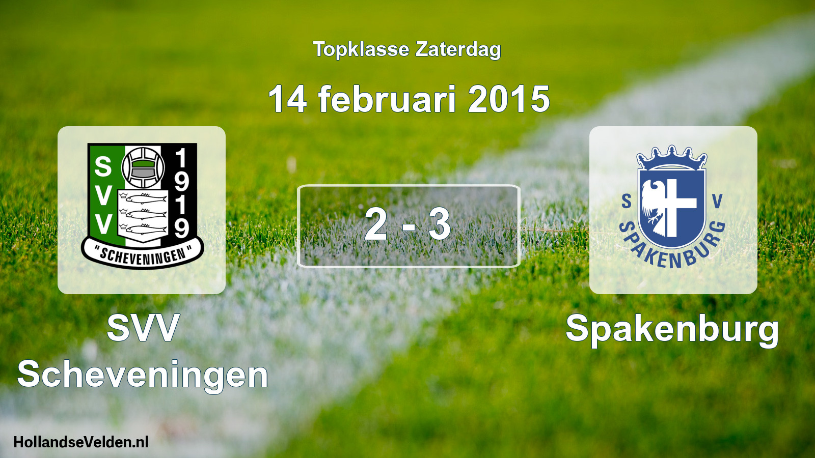 Total number of matches played: SVV Scheveningen - Spakenburg 2 - 3 (14 February 2015)
