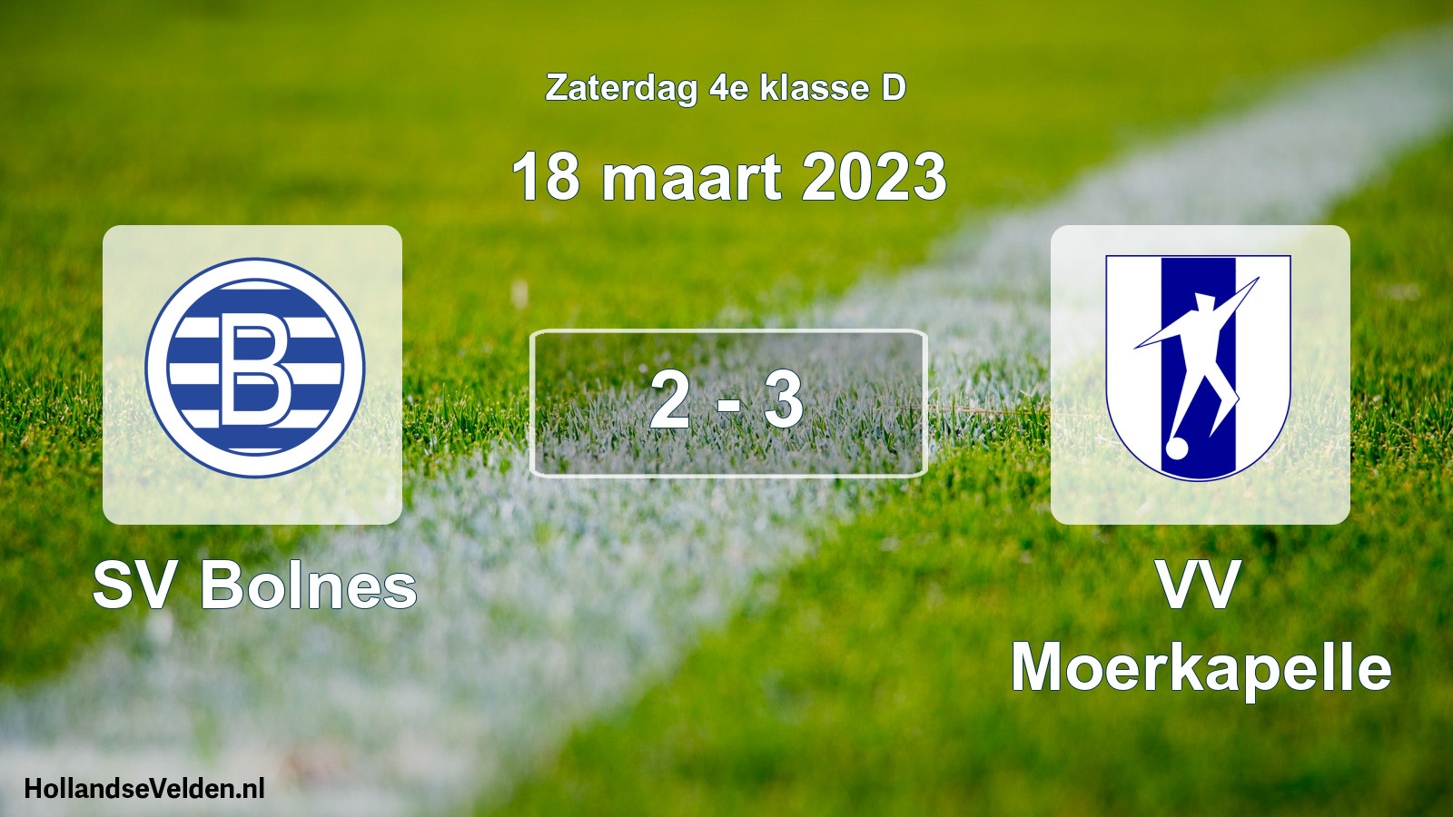 Total number of matches played: SV Bolnes - VV Moerkapelle 2 - 3 (18 March 2023)