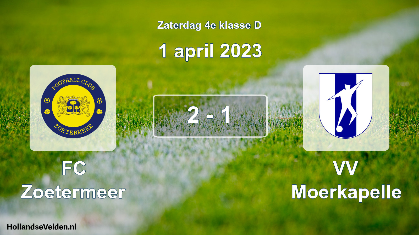 Total number of matches played: FC Zoetermeer - VV Moerkapelle 2 - 1 (1 April 2023)