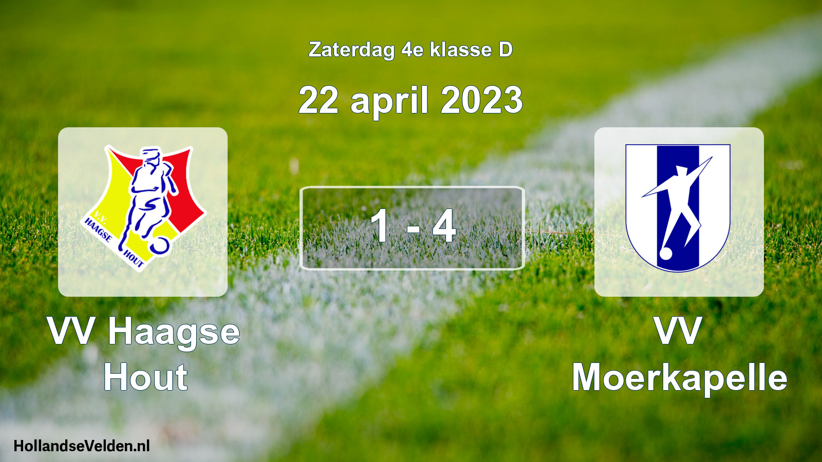 Total number of matches played: VV Haagse Hout - VV Moerkapelle 1 - 4 (22 April 2023)