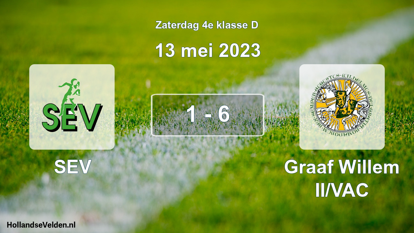 Total number of matches played: SEV - Graaf Willem II/VAC 1 - 6 (13 May 2023)