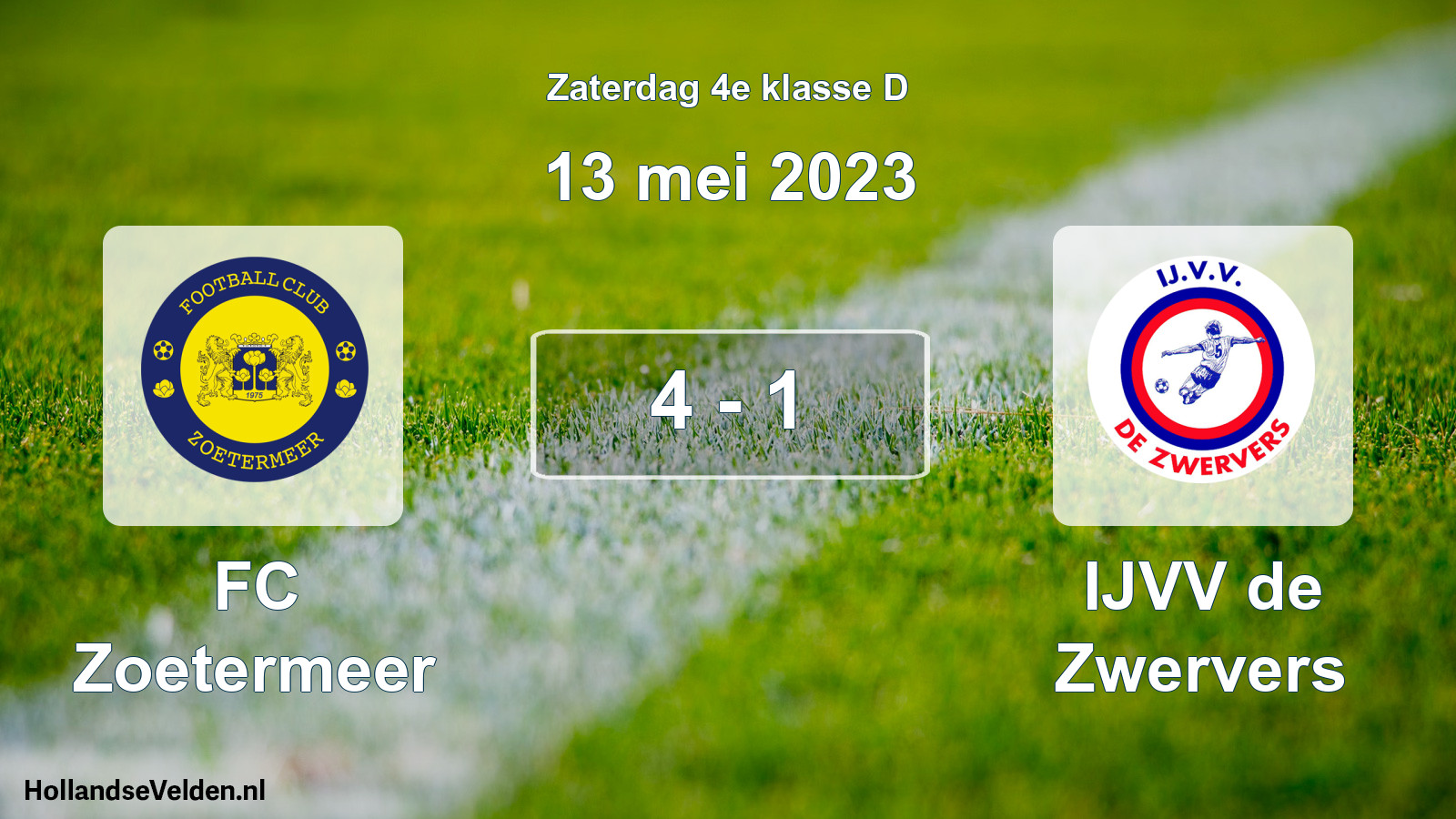 Total number of matches played: FC Zoetermeer - IJVV de Zwervers 4 - 1 (13 May 2023)