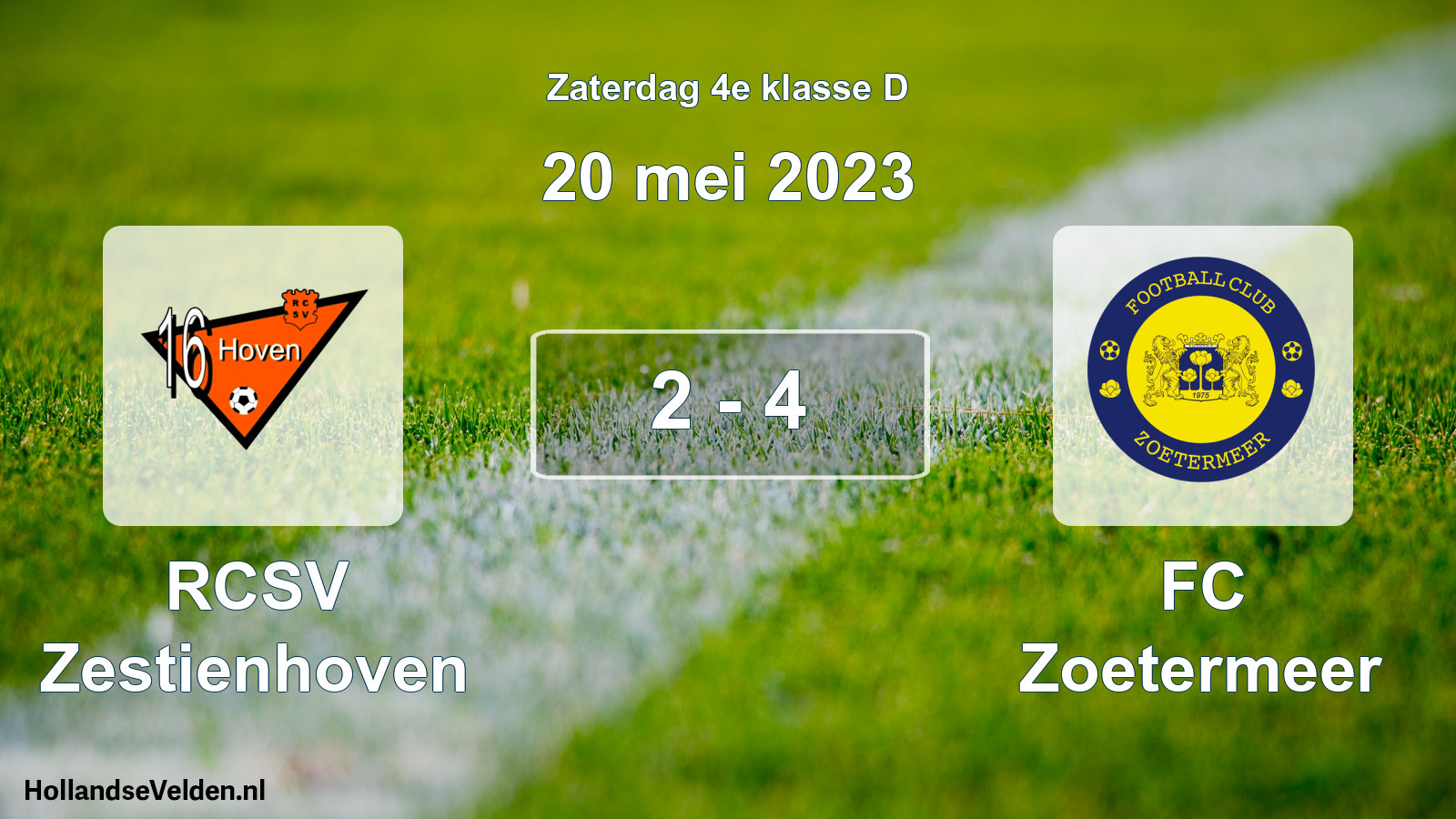Total number of matches played: RCSV Zestienhoven - FC Zoetermeer 2 - 4 (20 May 2023)