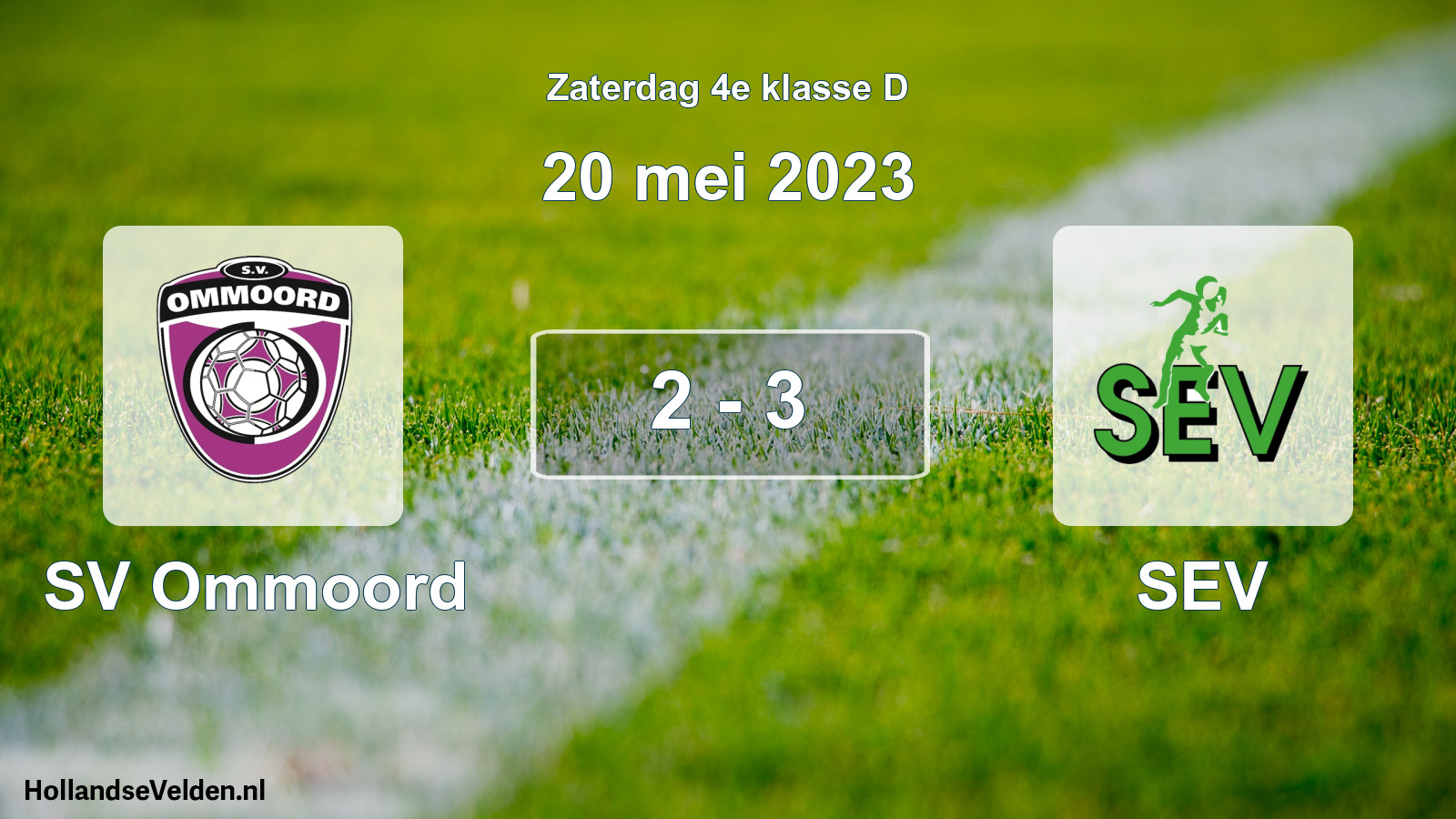 Total number of matches played: SV Ommoord - SEV 2 - 3 (20 May 2023)
