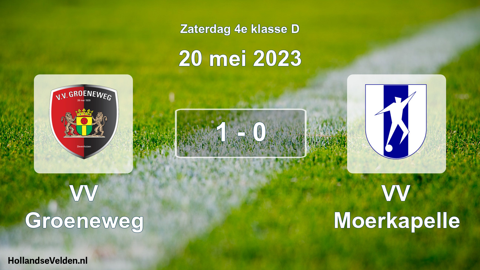 Total number of matches played: VV Groeneweg - VV Moerkapelle 1 - 0 (20 May 2023)