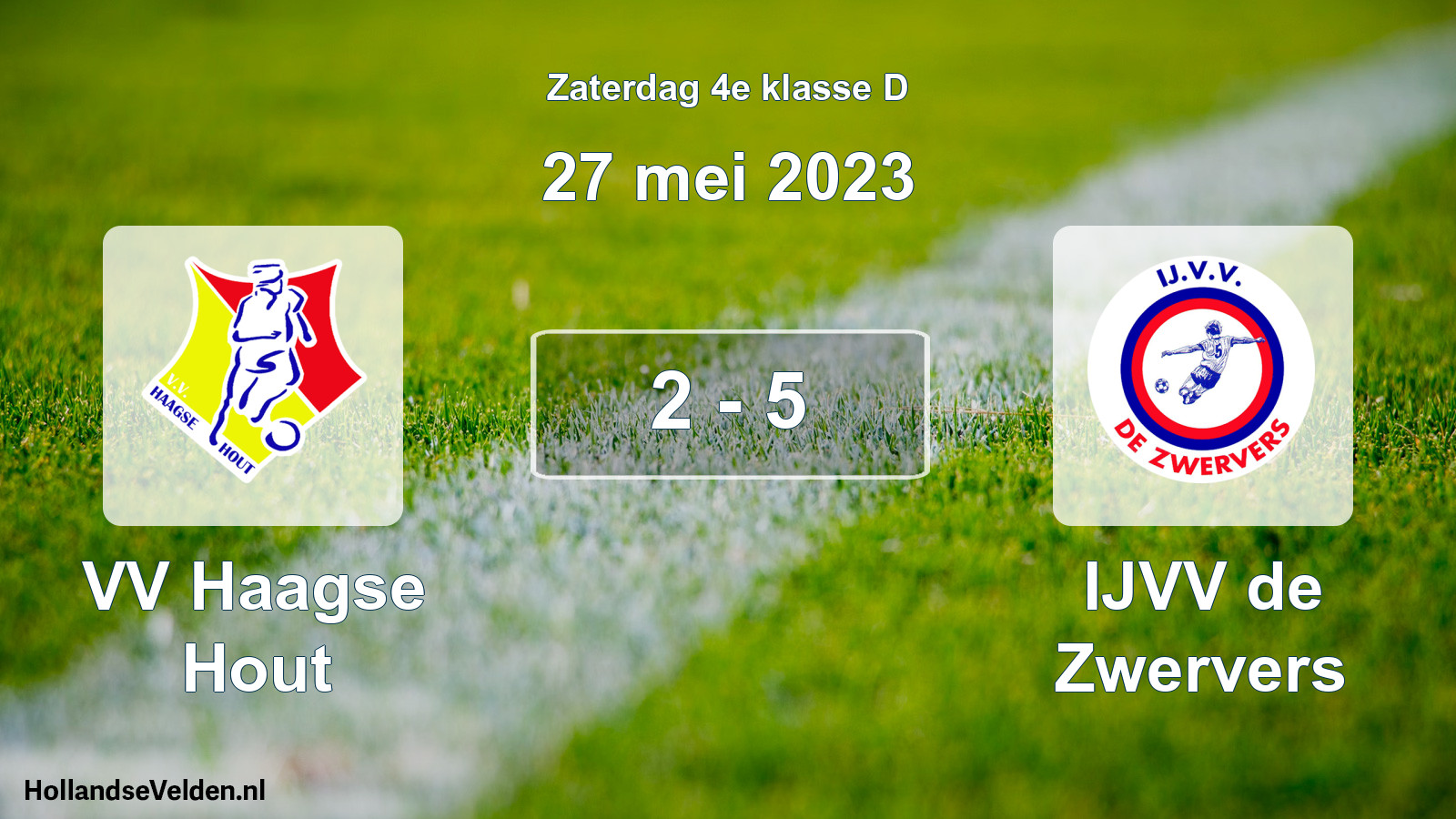 Total number of matches played: VV Haagse Hout - IJVV de Zwervers 2 - 5 (27 May 2023)