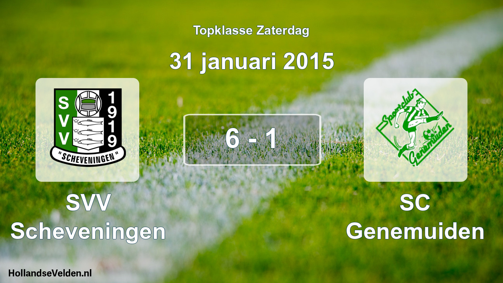 Total number of matches played: SVV Scheveningen - SC Genemuiden 6 - 1 (31 January 2015)