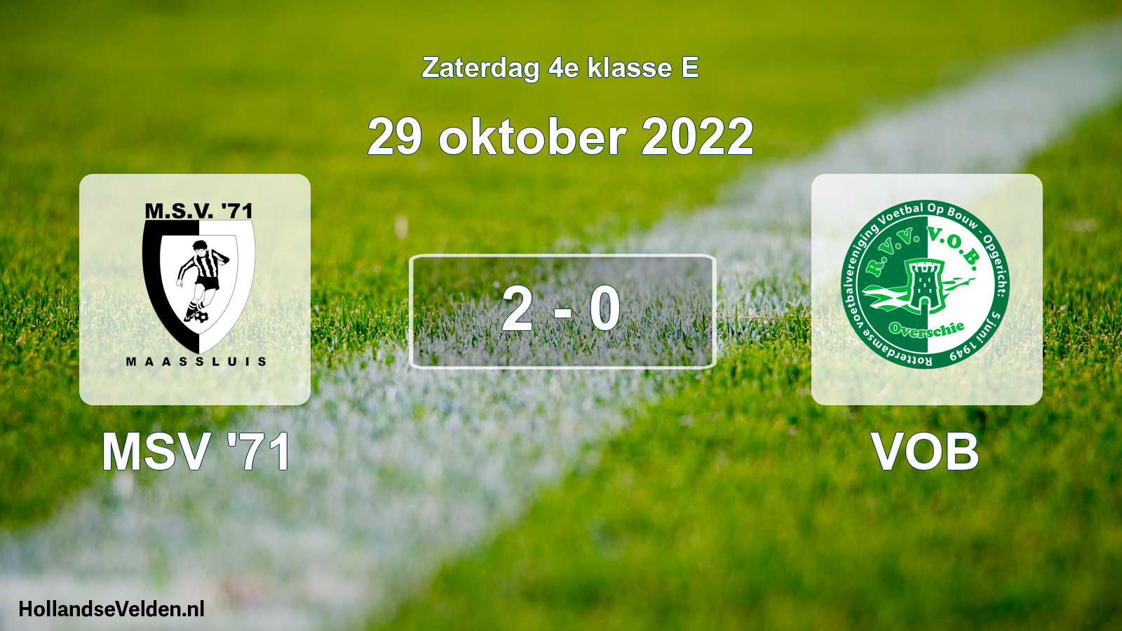 Total number of matches played: MSV '71 - VOB 2 - 0 (29 October 2022)