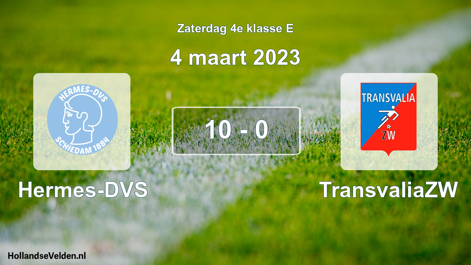 Total number of matches played: Hermes-DVS - TransvaliaZW 10 - 0 (4 March 2023)