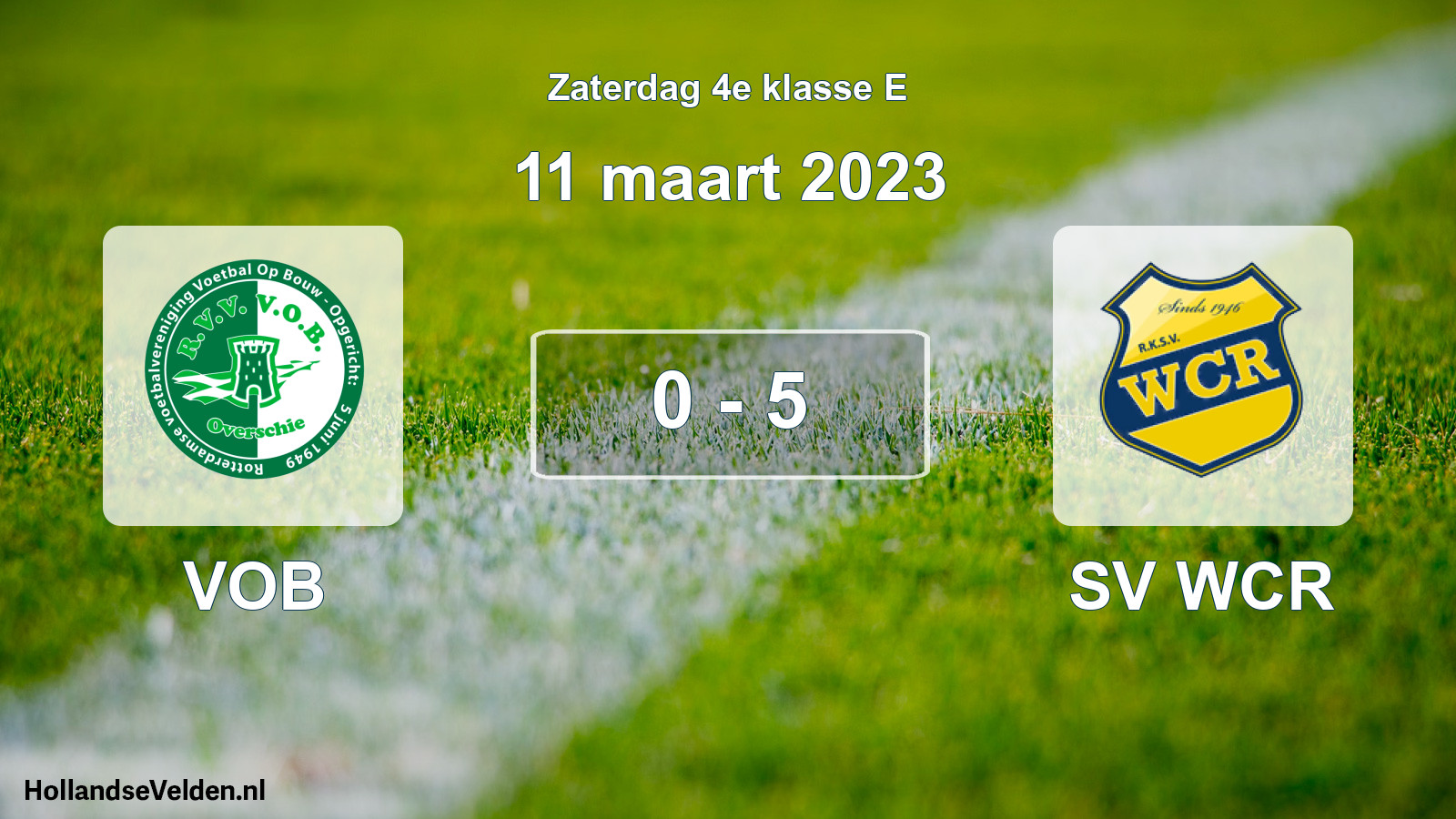 Total number of matches played: VOB - SV WCR 0 - 5 (11 March 2023)