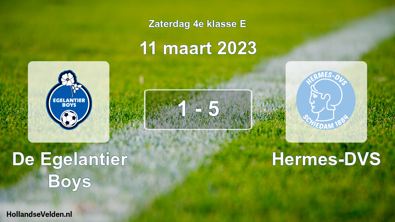 Total number of matches played: De Egelantier Boys - Hermes-DVS 1 - 5 (11 March 2023)