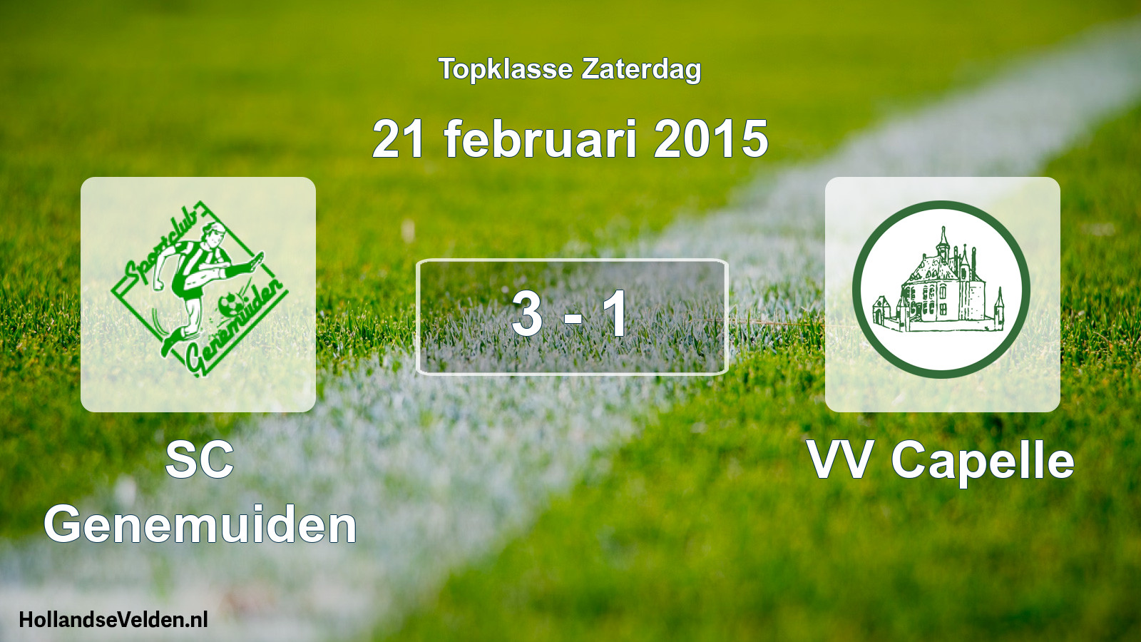 Total number of matches played: SC Genemuiden - VV Capelle 3 - 1 (21 February 2015)