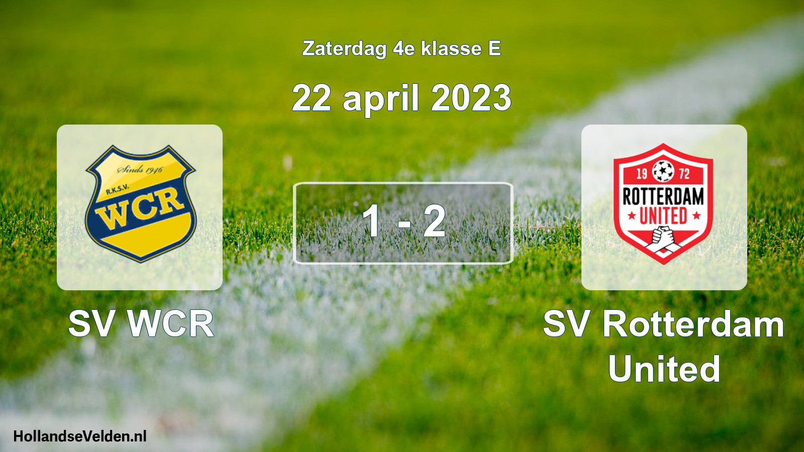 Total number of matches played: SV WCR - SV Rotterdam United 1 - 2 (22 April 2023)