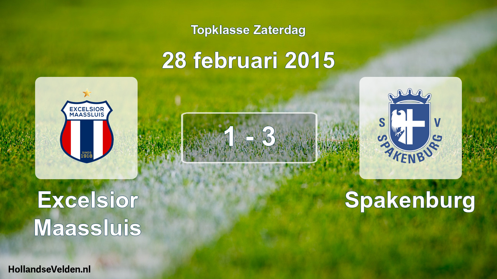 Total number of matches played: Excelsior Maassluis - Spakenburg 1 - 3 (28 February 2015)