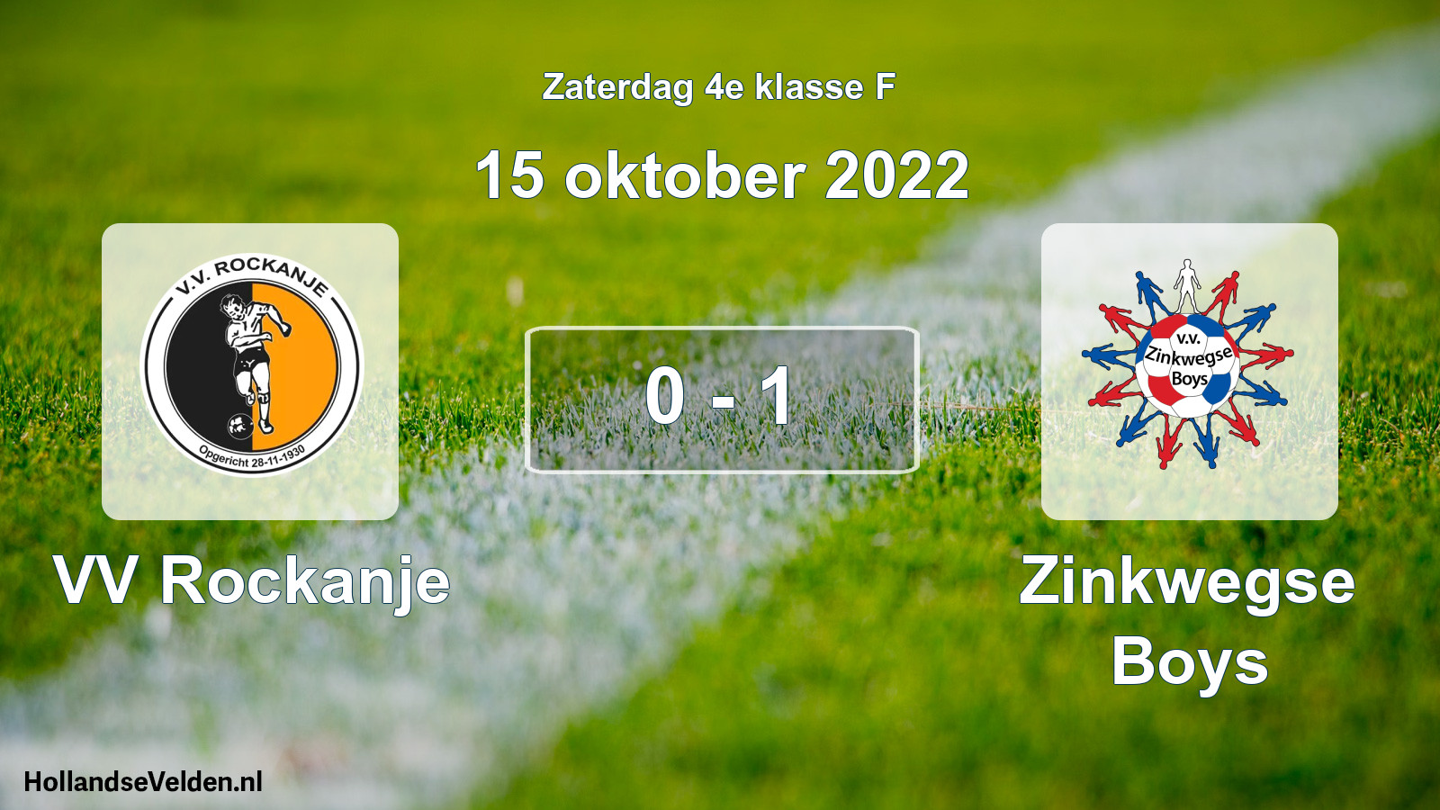 Total number of matches played: VV Rockanje - Zinkwegse Boys 0 - 1 (15 October 2022)