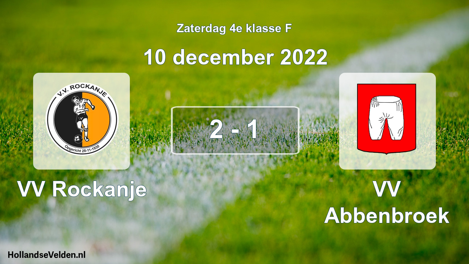 Total number of matches played: VV Rockanje - VV Abbenbroek 2 - 1 (10 December 2022)