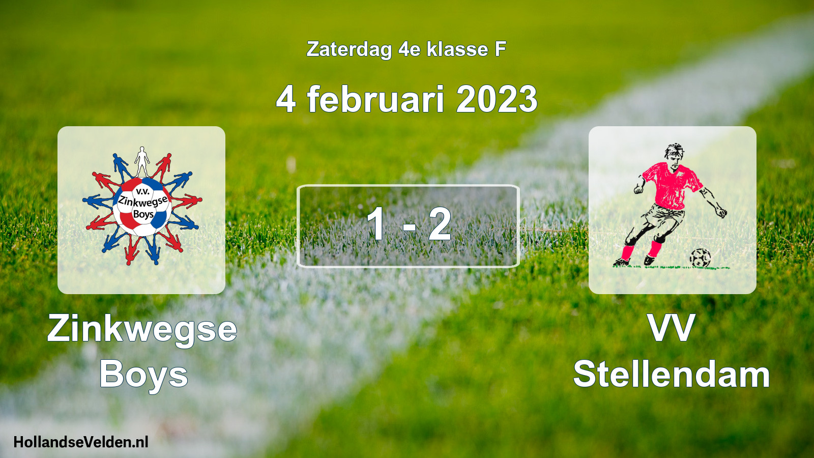 Total number of matches played: Zinkwegse Boys - VV Stellendam 1 - 2 (4 February 2023)