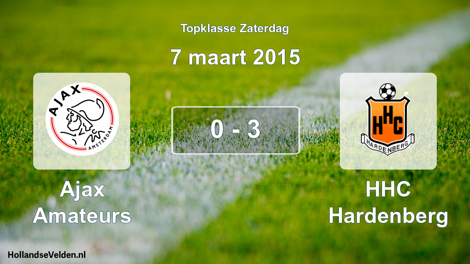 Total number of matches played: Ajax Amateurs - HHC Hardenberg 0 - 3 (7 March 2015)