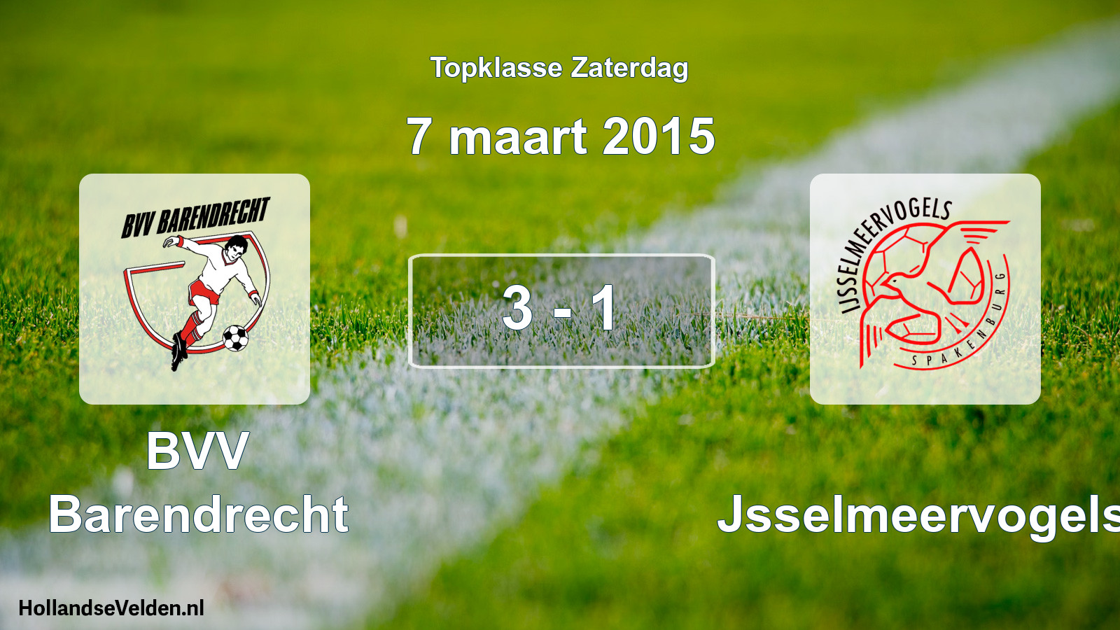 Total number of matches played: BVV Barendrecht - IJsselmeervogels 3 - 1 (7 March 2015)