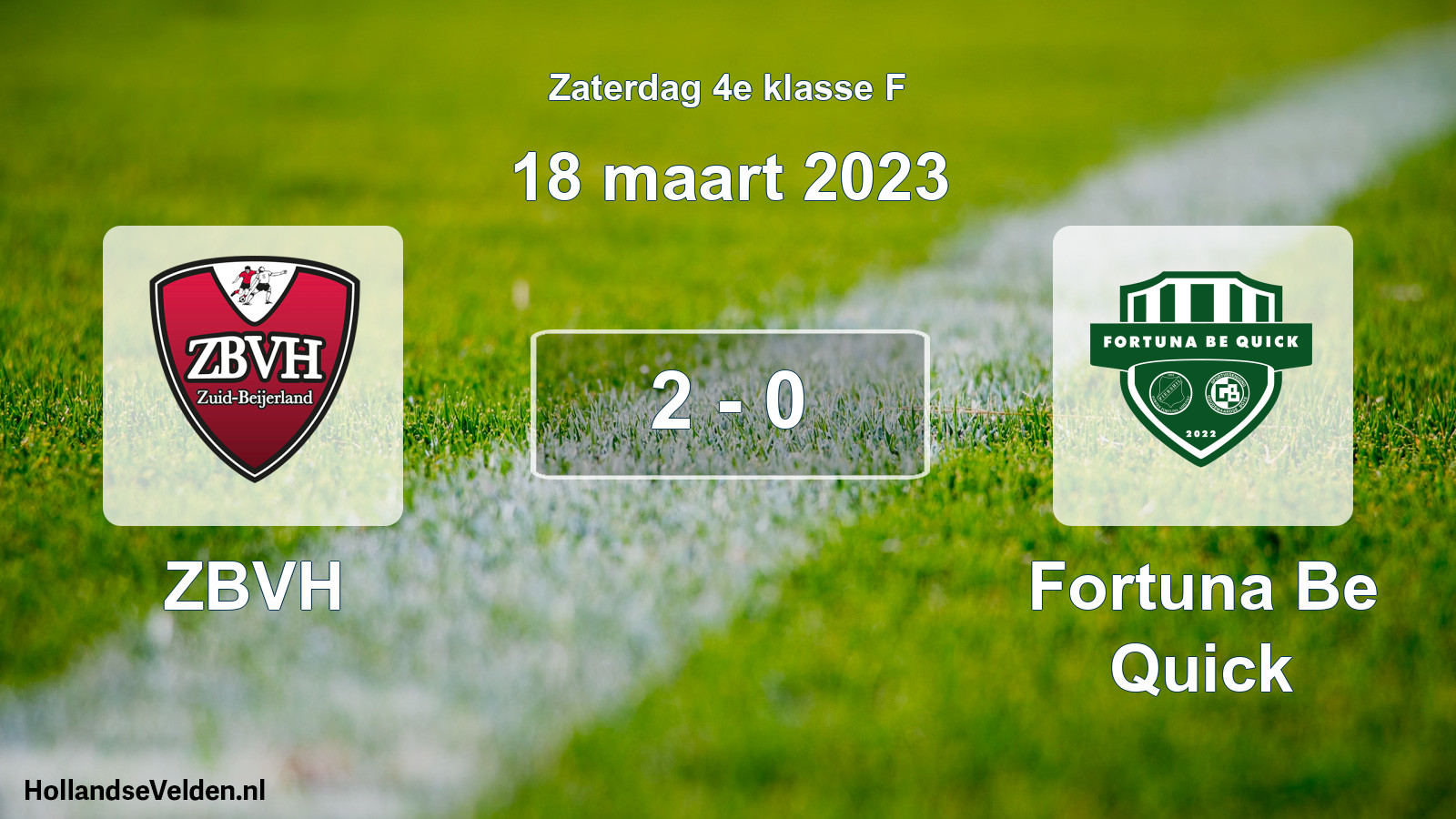Total number of matches played: ZBVH - Fortuna Be Quick 2 - 0 (18 March 2023)