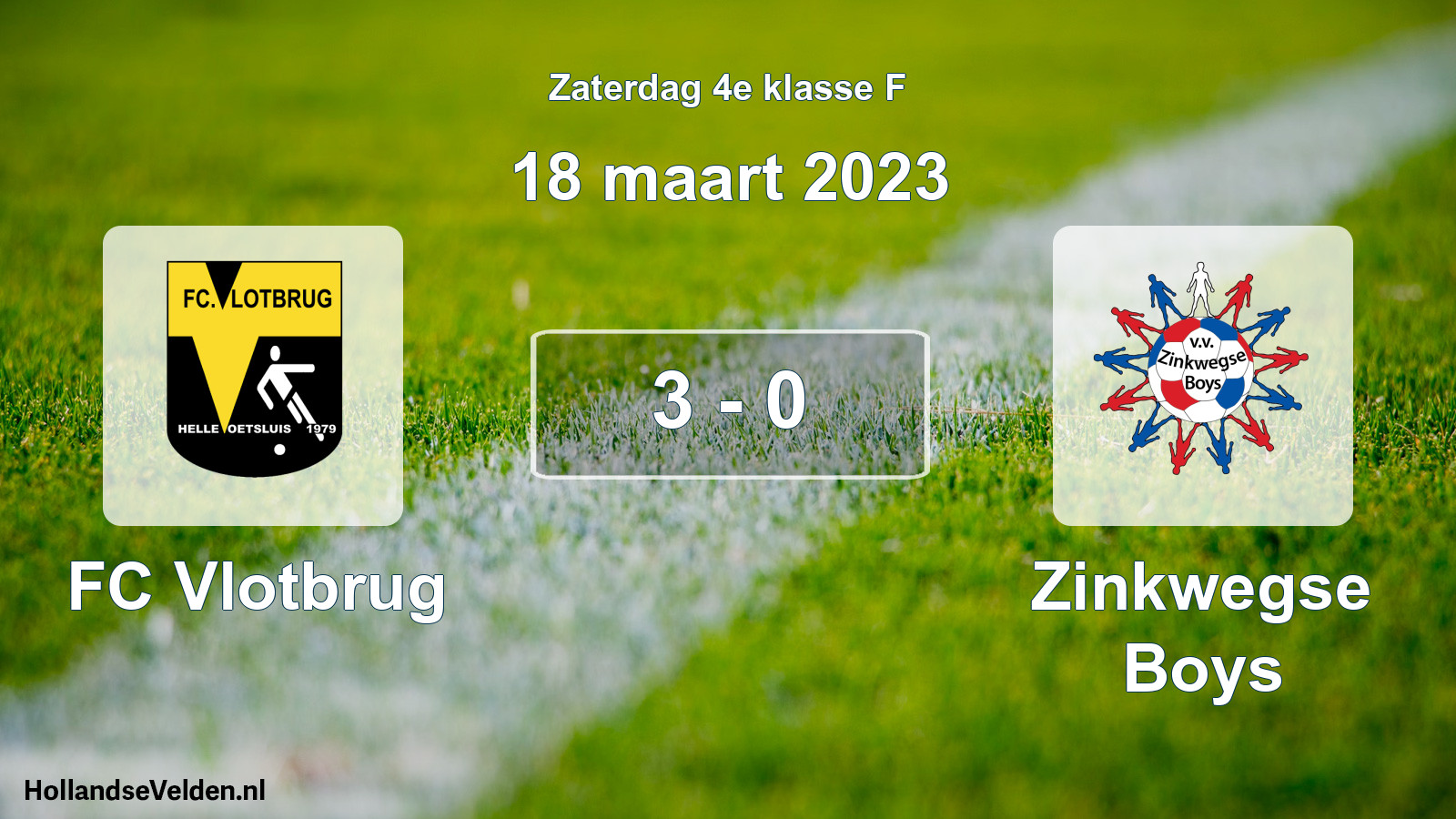 Total number of matches played: FC Vlotbrug - Zinkwegse Boys 3 - 0 (18 March 2023)