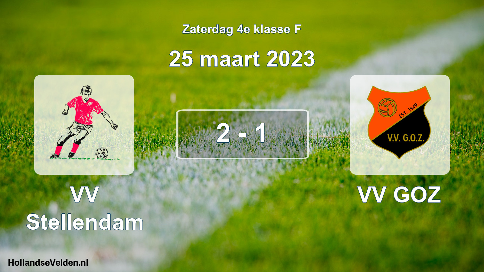 Total number of matches played: VV Stellendam - VV GOZ 2 - 1 (25 March 2023)