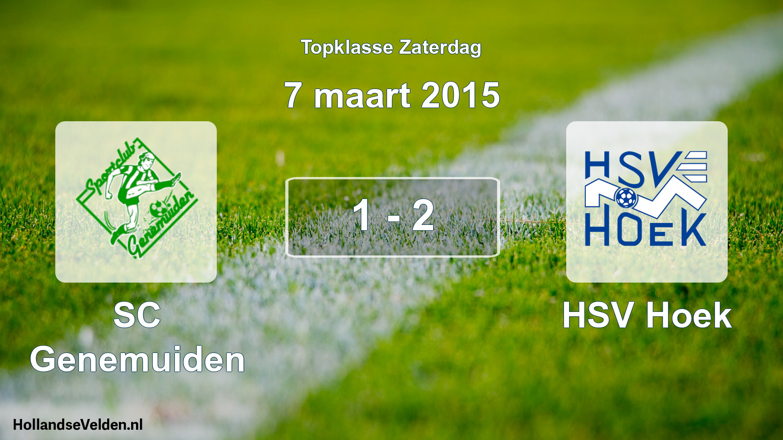 Total number of matches played: SC Genemuiden - HSV Hoek 1 - 2 (7 March 2015)