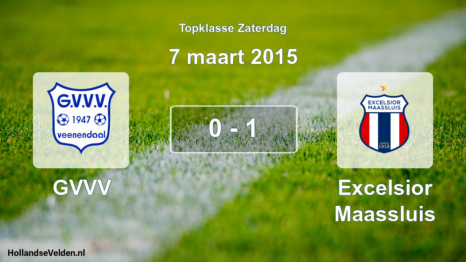 Gespeelde wedstrijd: GVVV - Excelsior Maassluis 0 - 1 (7 maart 2015)