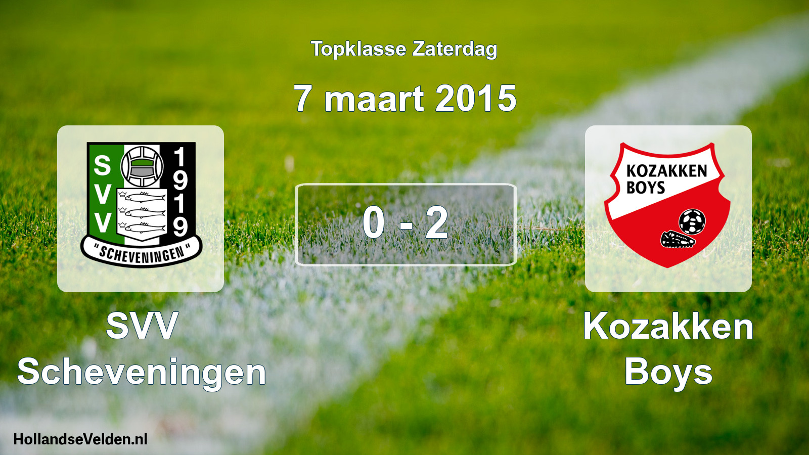 Total number of matches played: SVV Scheveningen - Kozakken Boys 0 - 2 (7 March 2015)