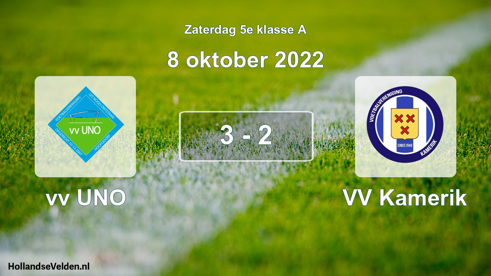 Total number of matches played: vv UNO - VV Kamerik 3 - 2 (8 October 2022)