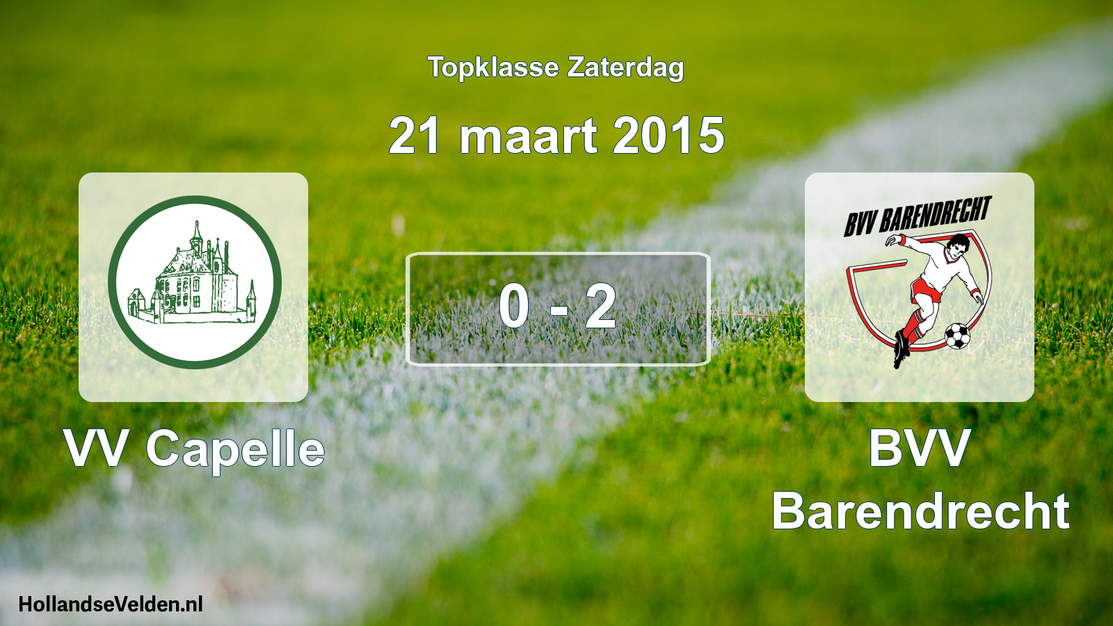 Total number of matches played: VV Capelle - BVV Barendrecht 0 - 2 (21 March 2015)