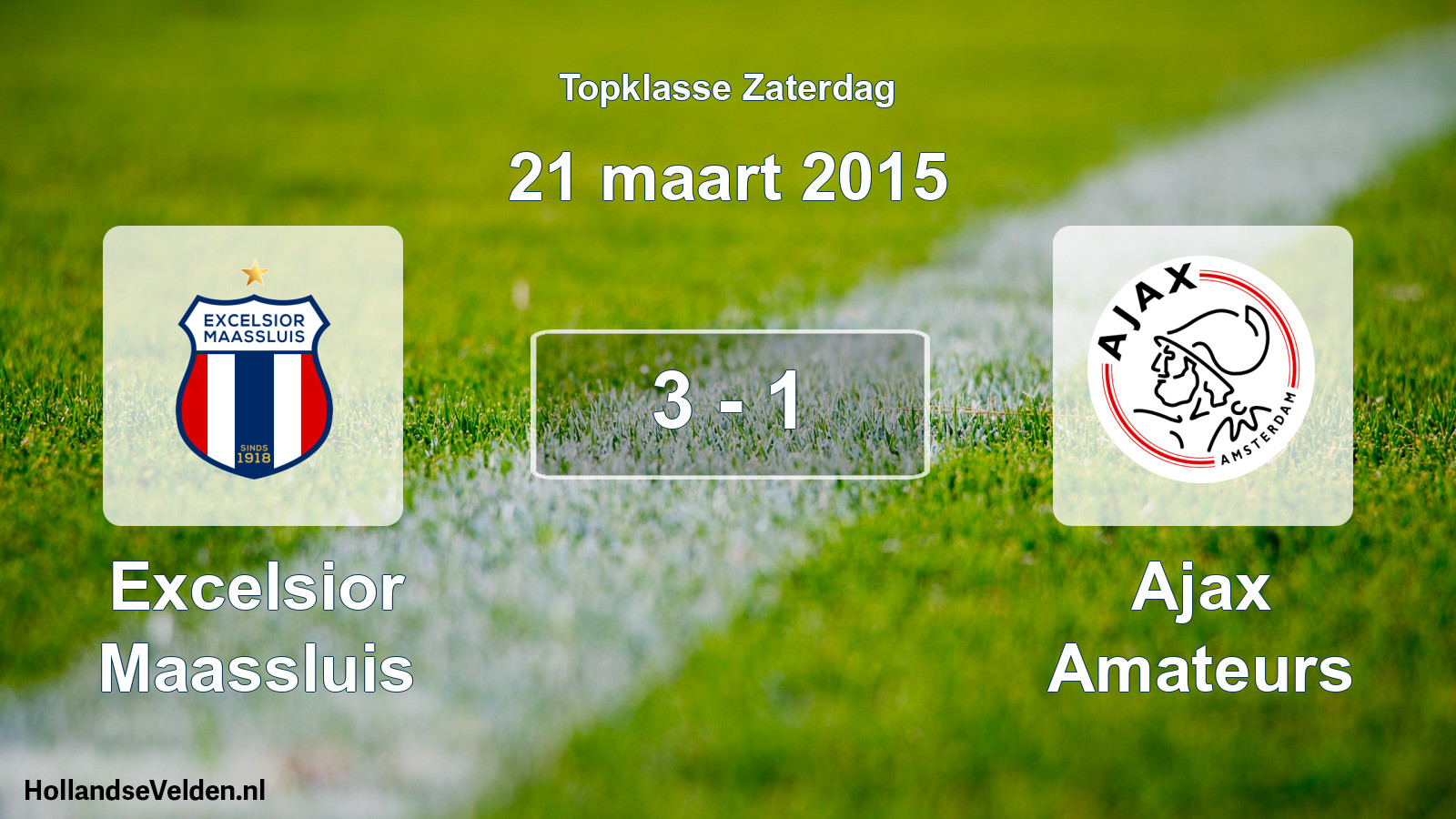 Total number of matches played: Excelsior Maassluis - Ajax Amateurs 3 - 1 (21 March 2015)