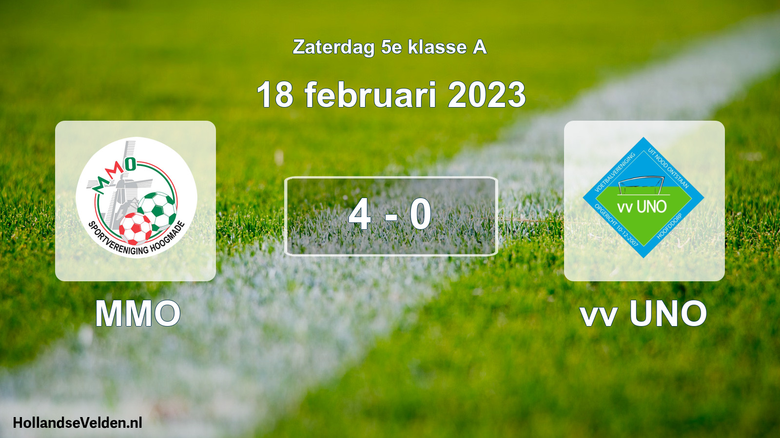 Total number of matches played: MMO - vv UNO 4 - 0 (18 February 2023)
