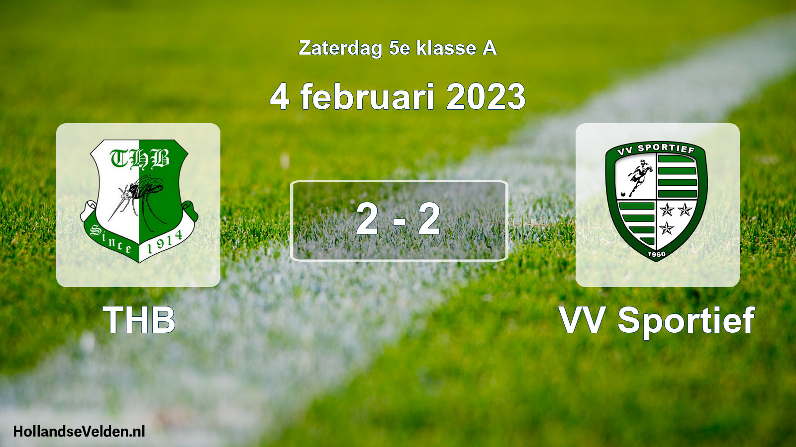 Total number of matches played: THB - VV Sportief 2 - 2 (4 February 2023)
