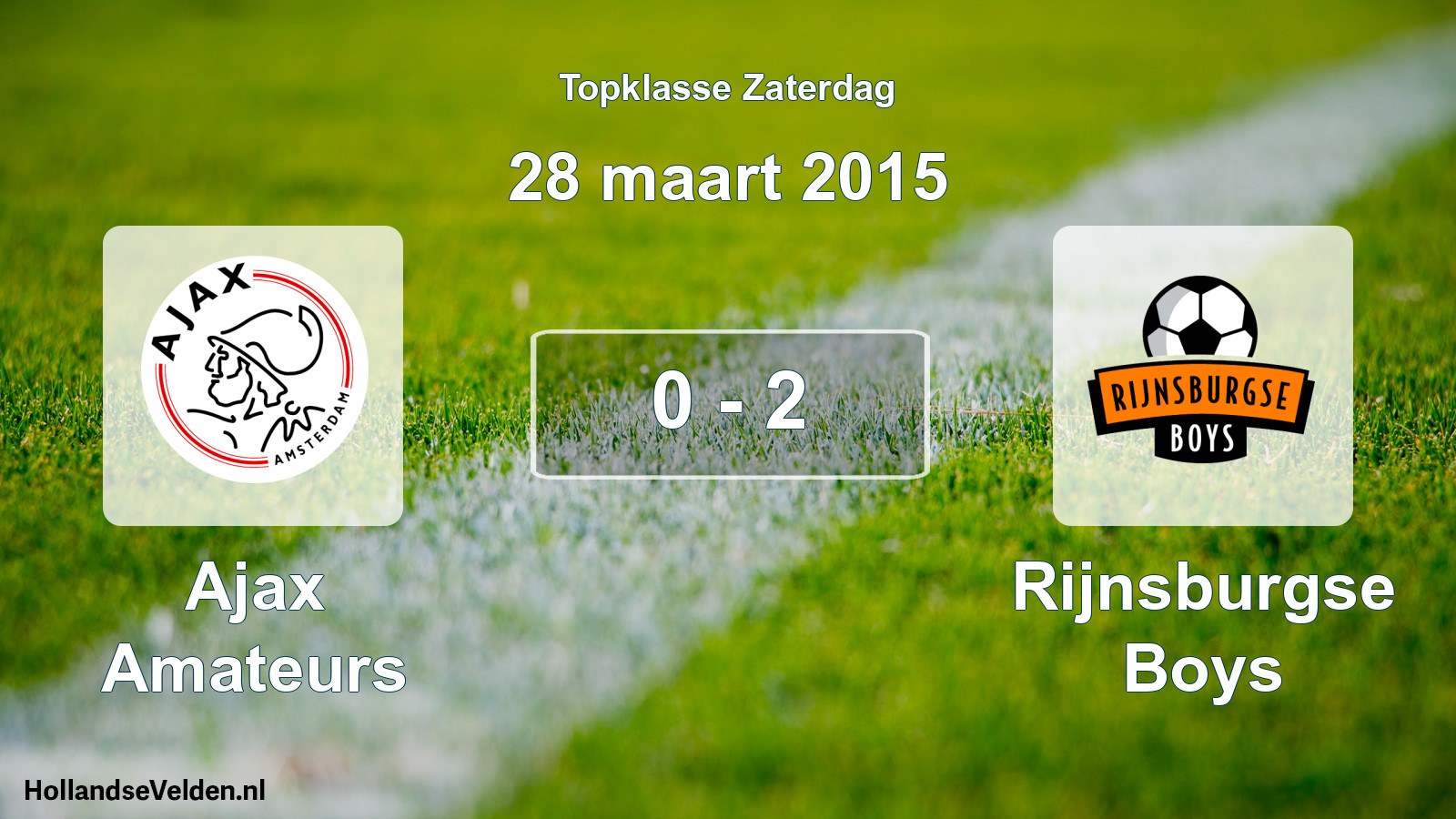 Total number of matches played: Ajax Amateurs - Rijnsburgse Boys 0 - 2 (28 March 2015)