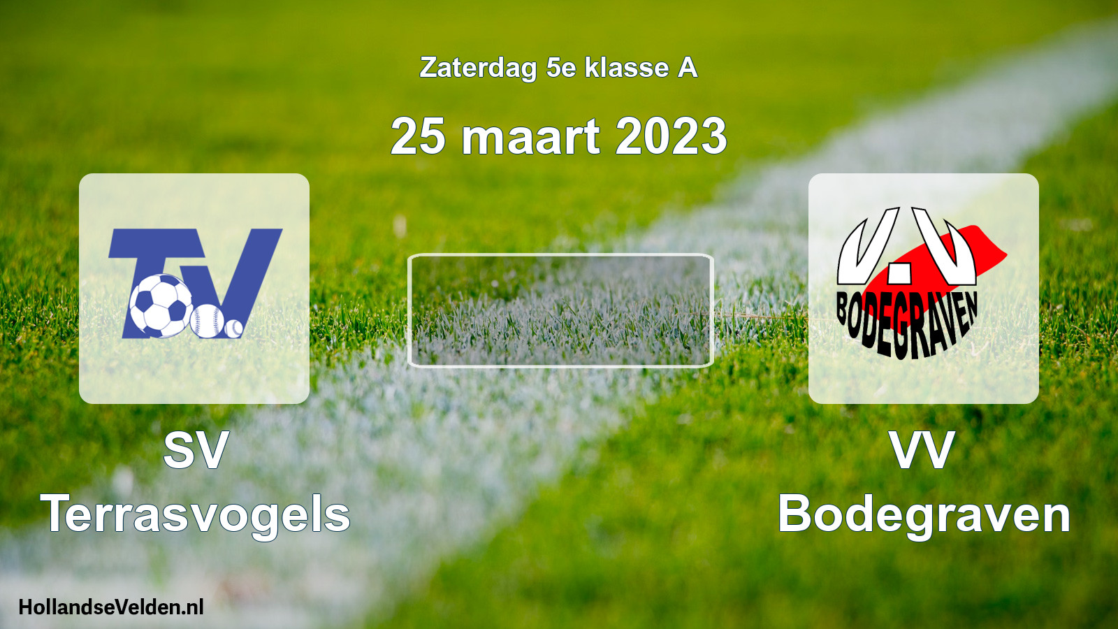 Scheduled Match: SV Terrasvogels - VV Bodegraven (25 March 2023)