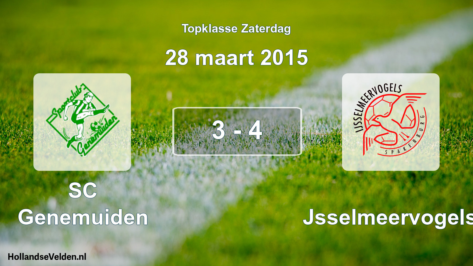 Total number of matches played: SC Genemuiden - IJsselmeervogels 3 - 4 (28 March 2015)