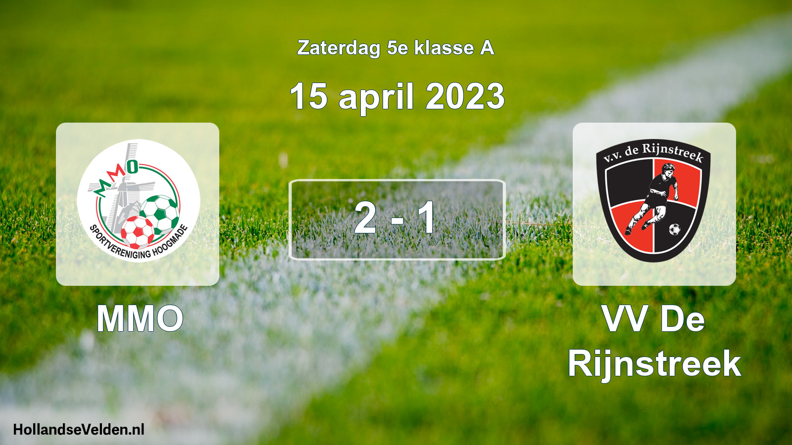 Total number of matches played: MMO - VV De Rijnstreek 2 - 1 (15 April 2023)
