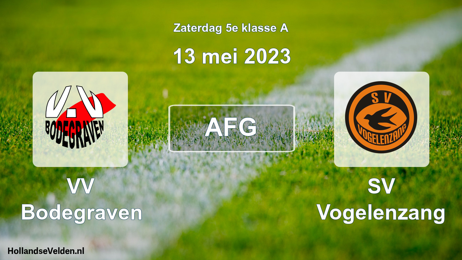 Scheduled Match: VV Bodegraven - SV Vogelenzang (13 May 2023)