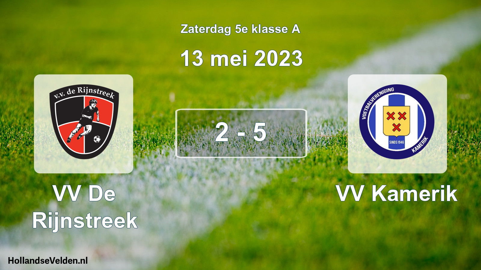 Total number of matches played: VV De Rijnstreek - VV Kamerik 2 - 5 (13 May 2023)